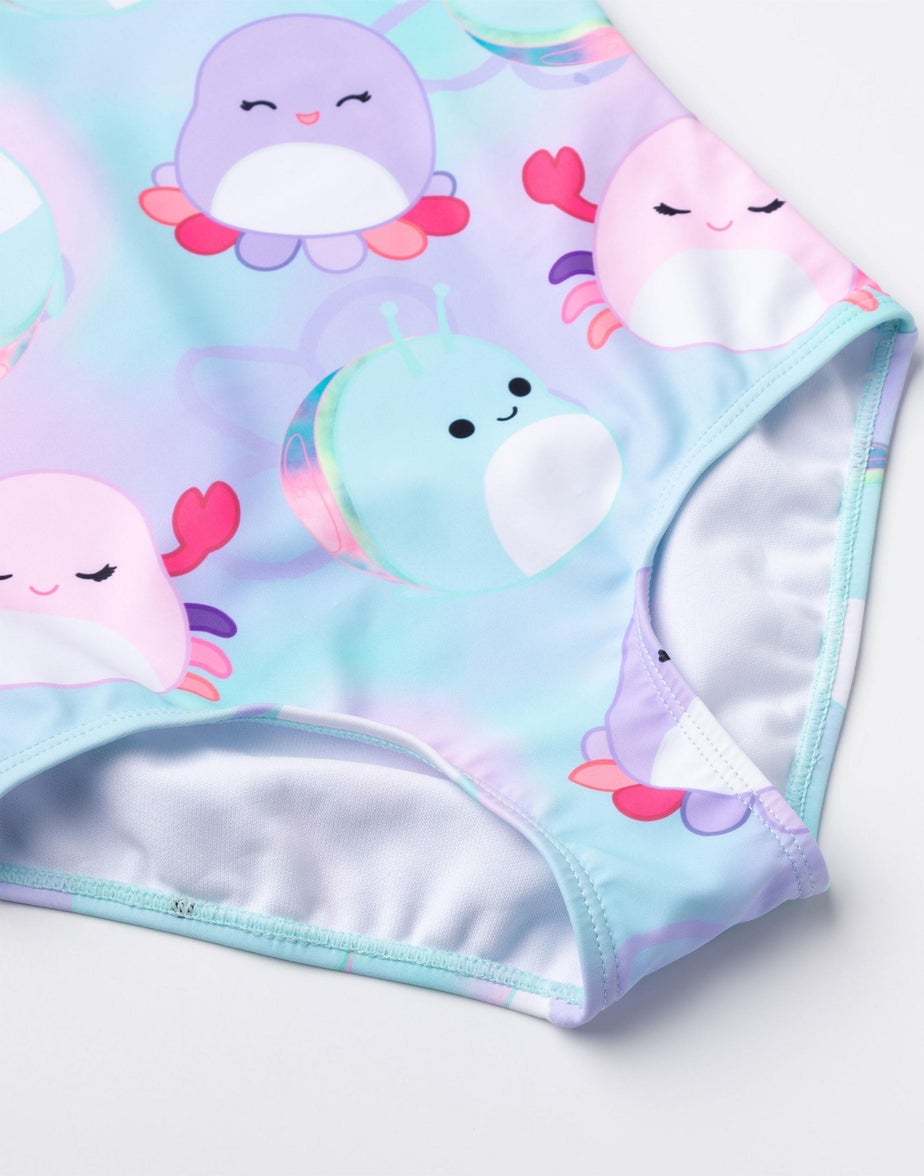Squishmallows Kids Multi Coloured Blue 1 Piece Swimming Costume (5-14 Years)