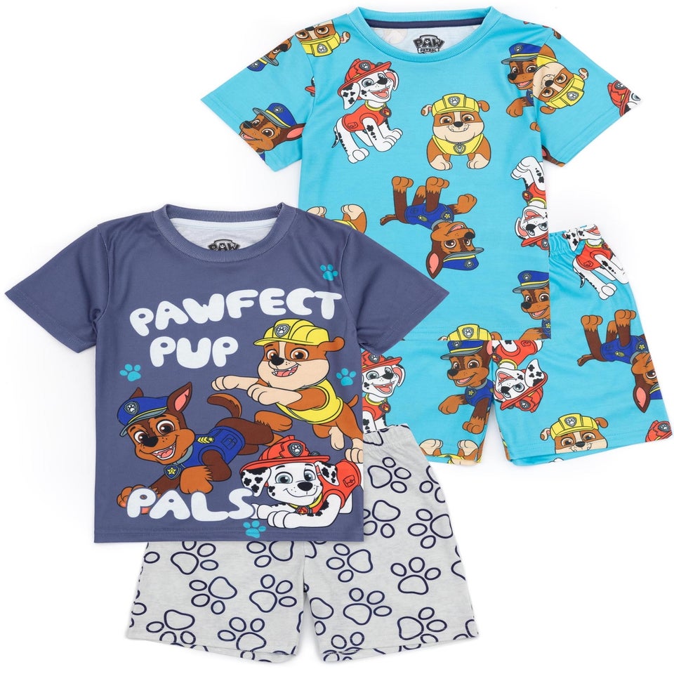 Paw Patrol Characters Kids Shortie Multi Coloured Pyjamas (2-7 Years)