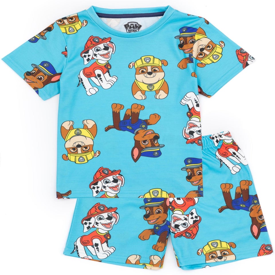 Paw Patrol Characters Kids Shortie Multi Coloured Pyjamas (2-7 Years)
