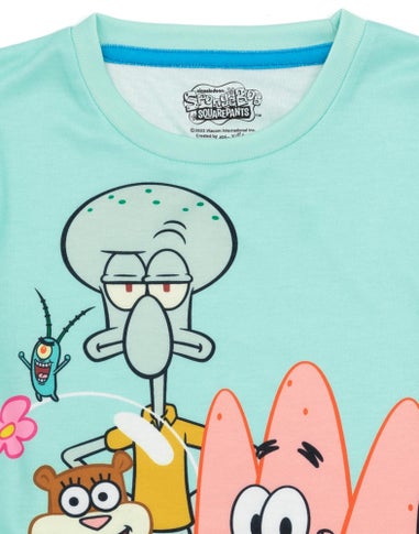SpongeBob Characters Kids Multi Coloured Blue Shortie Pyjamas (3-14 Years)