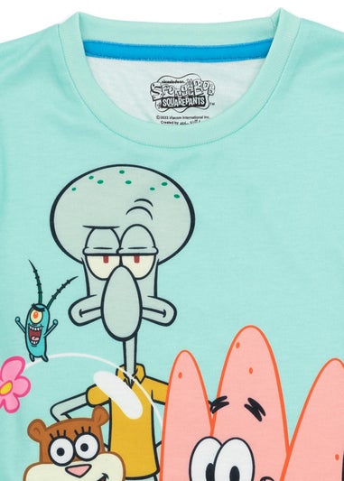 SpongeBob Characters Kids Multi Coloured Blue Shortie Pyjamas (3-14 Years)
