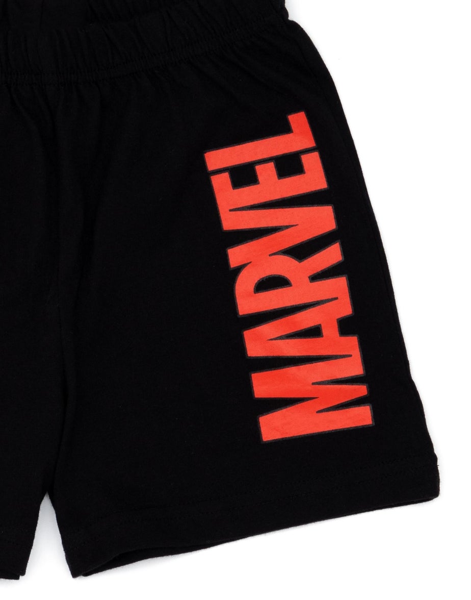 Disney Marvel Avengers Kids Black & Grey Shortie Pyjamas (2-8 Years)