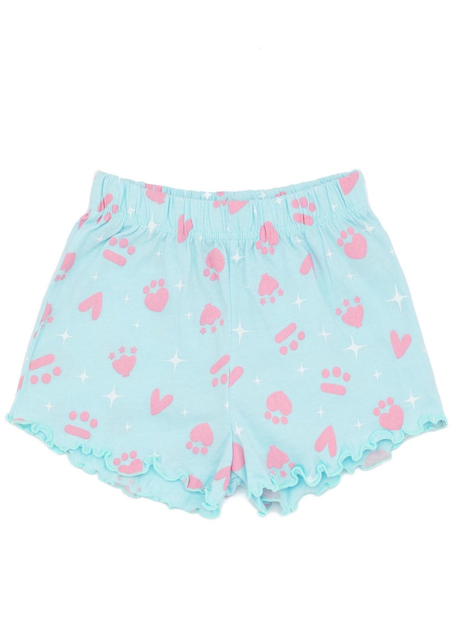 Gabbys Dollhouse Kids Blue Shortie Pyjamas (2-6 Years)