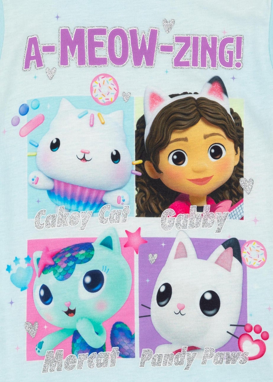 Gabbys Dollhouse Kids Blue Shortie Pyjamas (2-6 Years)