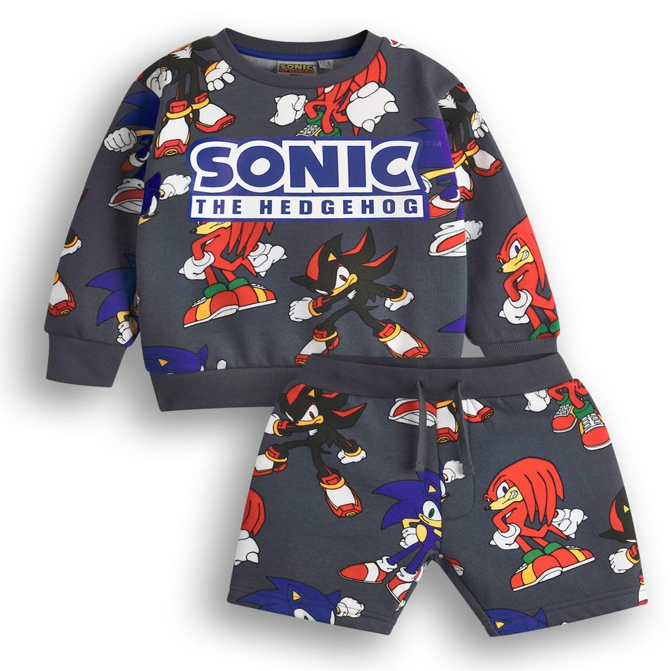 Sonic the Hedgehog Kids Sweatshirt & Shorts Set (3-10 Years)