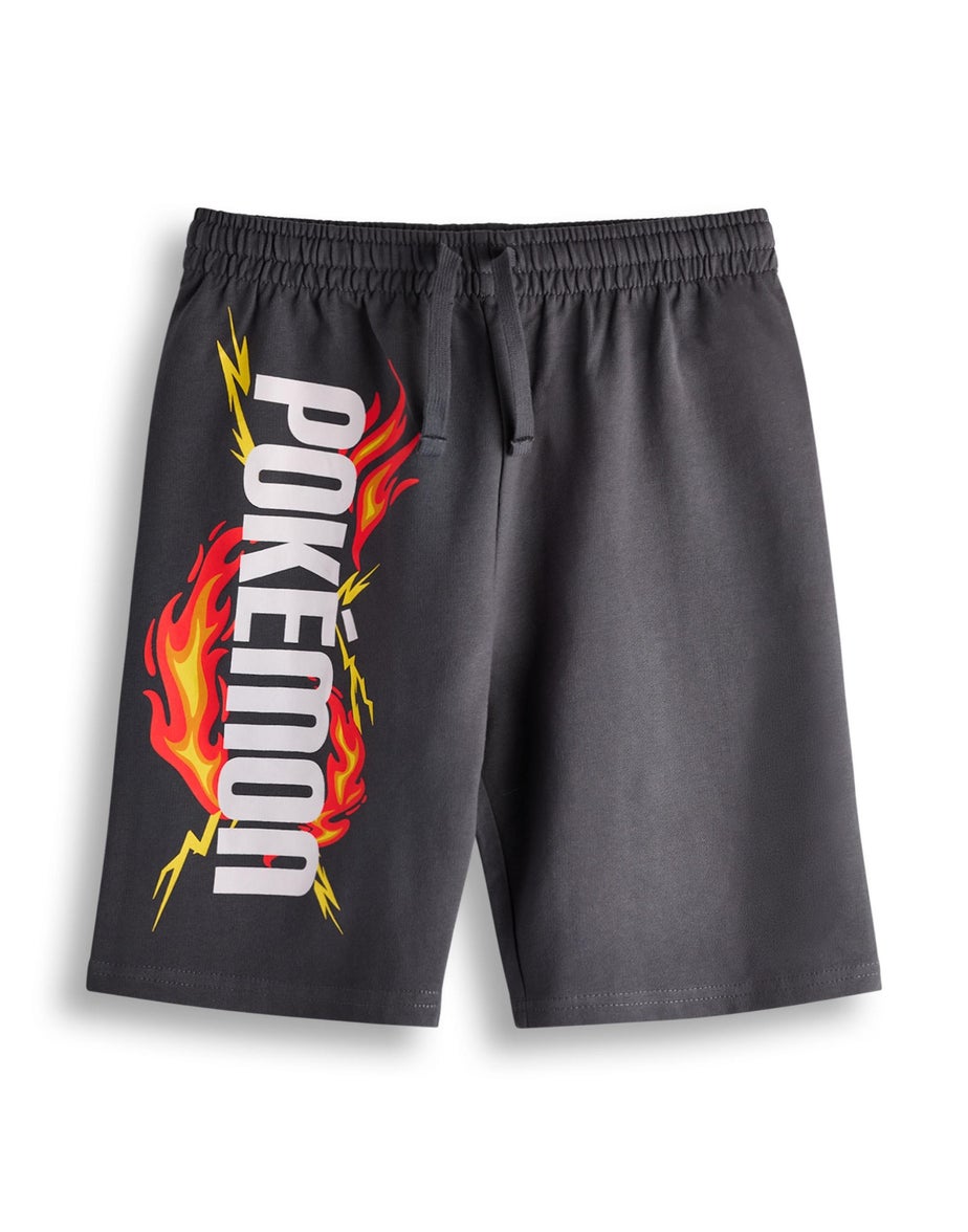 Pokemon Kids Black T-Shirt & Shorts Set (4-14 Years)