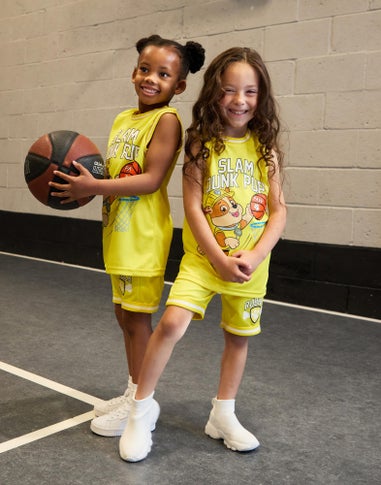 Vanilla Underground Paw Patrol Rubble Kids Yellow Basketball Set (2-7 Years)