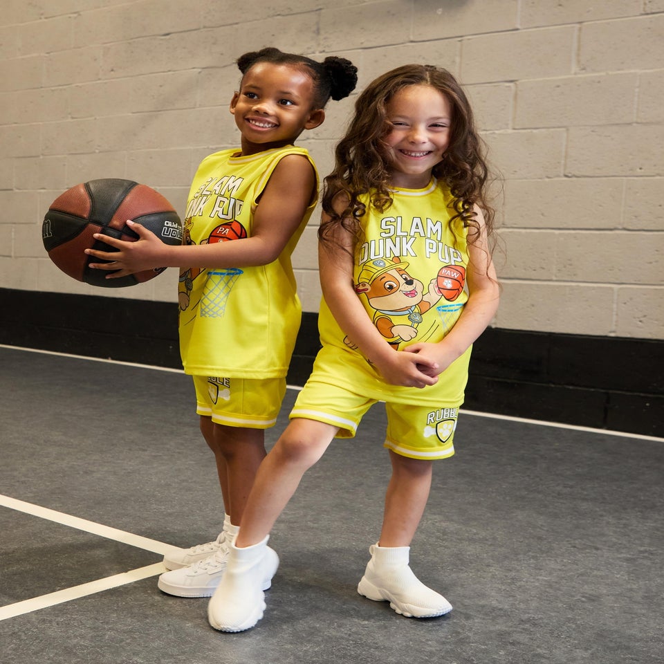 Paw Patrol Rubble Kids Yellow Basketball Set (2-7 Years)