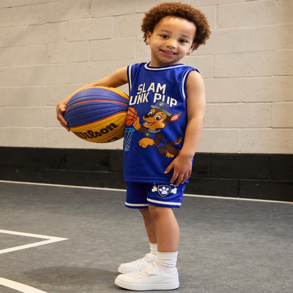 Paw Patrol Chase Kids Blue Basketball Set (2-7 Years)