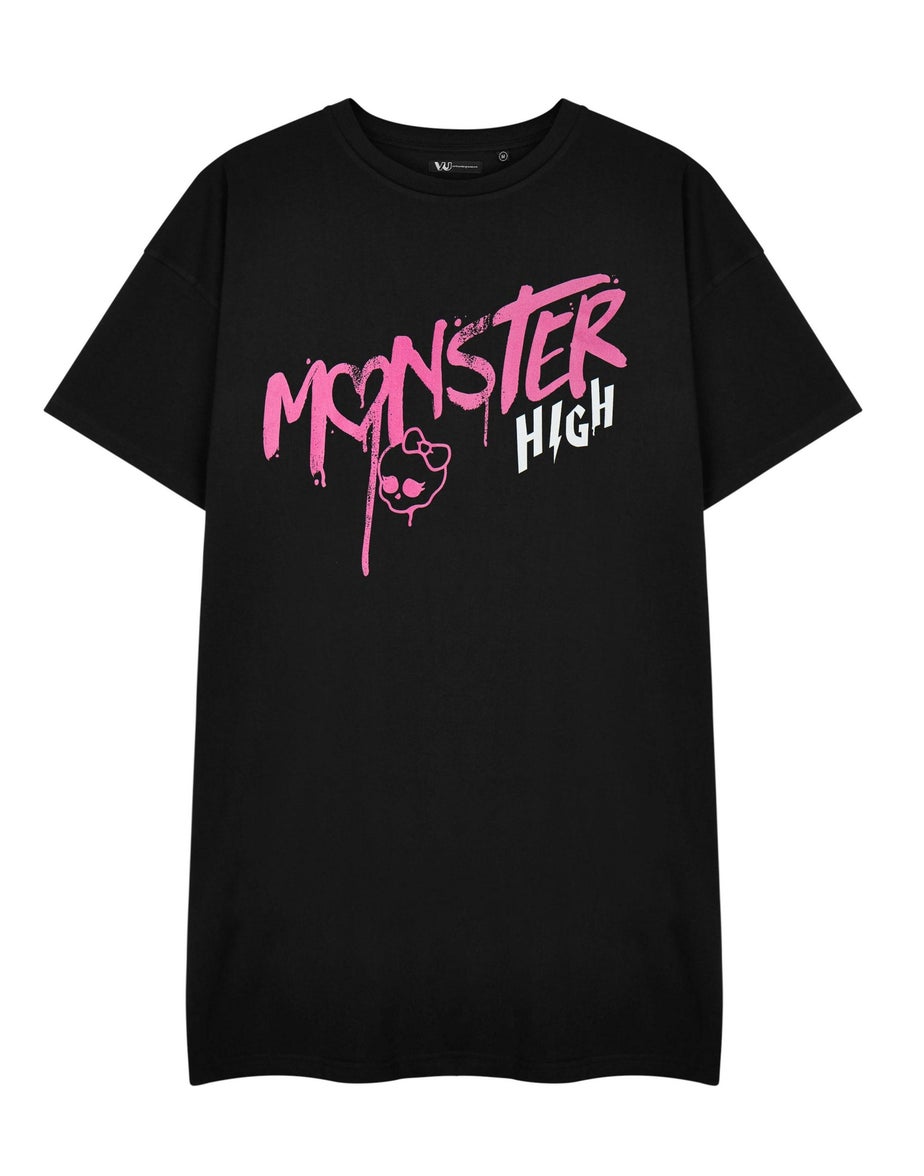 Vanilla Underground Monster High Black Spray Paint T-Shirt Dress