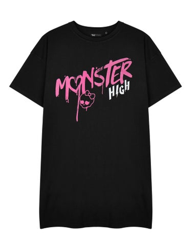 Vanilla Underground Monster High Black Spray Paint T-Shirt Dress