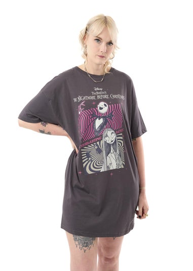 Disney The Nightmare Before Christmas Grey Everlasting Love T-Shirt Dress