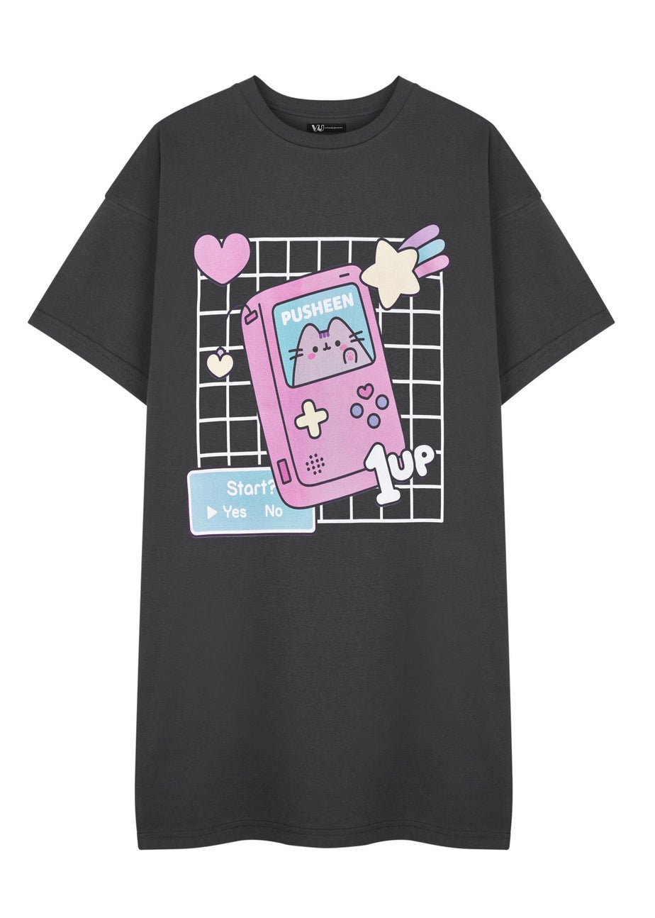 Pusheen Grey Gameboy T-Shirt Dress