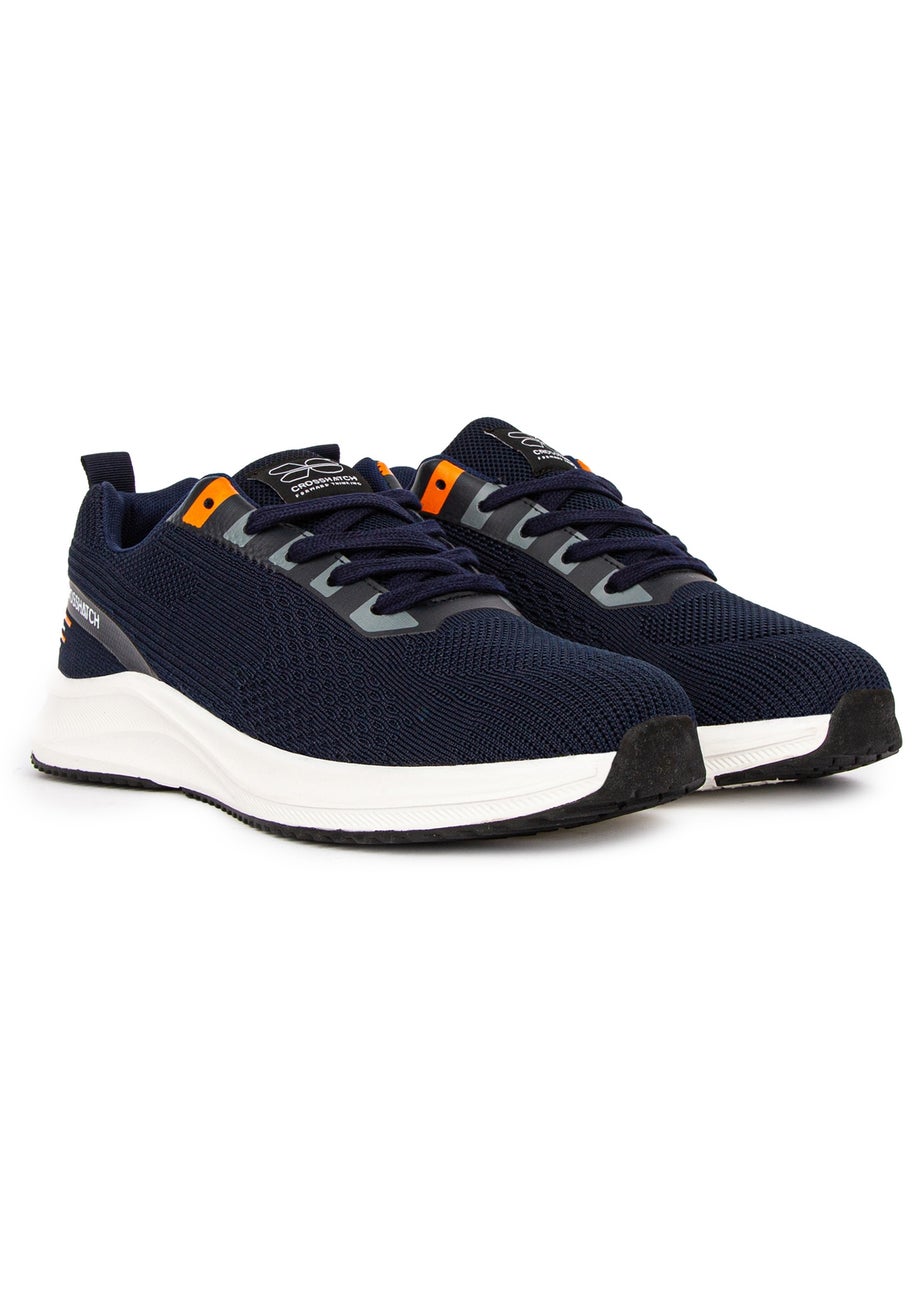 Crosshatch Navy Rivas Flyknit Trainers