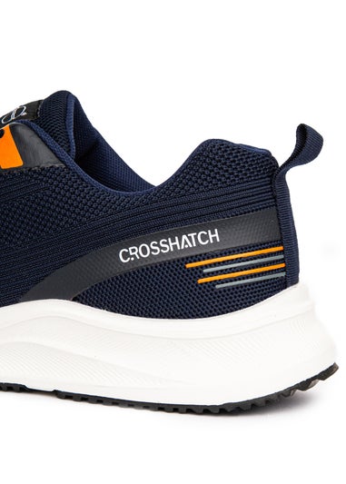 Crosshatch Navy Rivas Flyknit Trainers