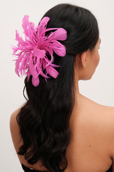 Jon Richard Fuschia Statement Floral Clip Fascinator