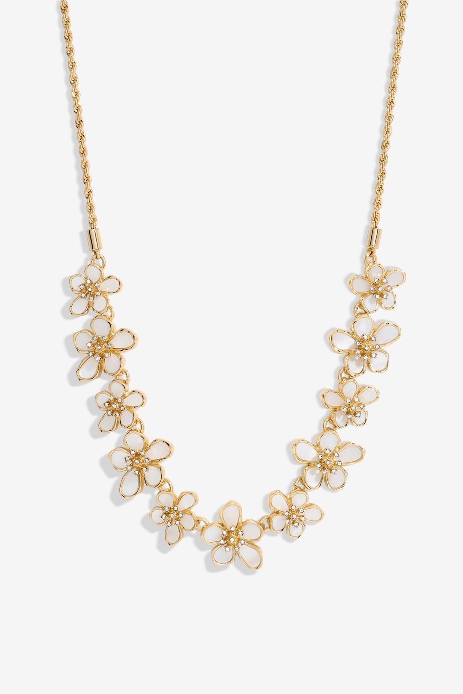 Jon Richard Gold Plated Mother Of Pearl Floral Necklace