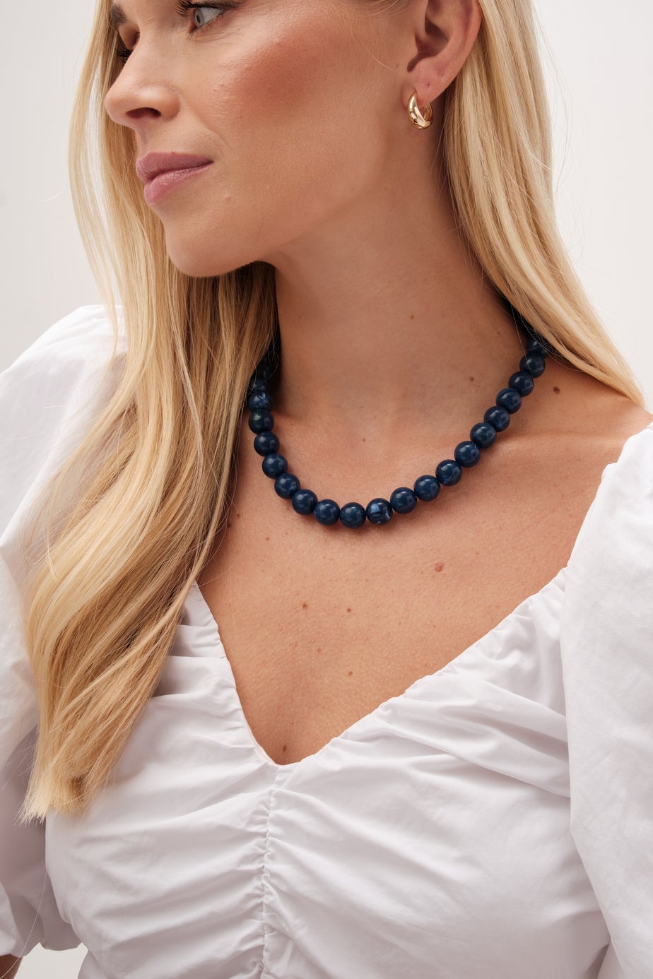 Mood Gold Blue Lapis Orb Allway Magnetic Necklace