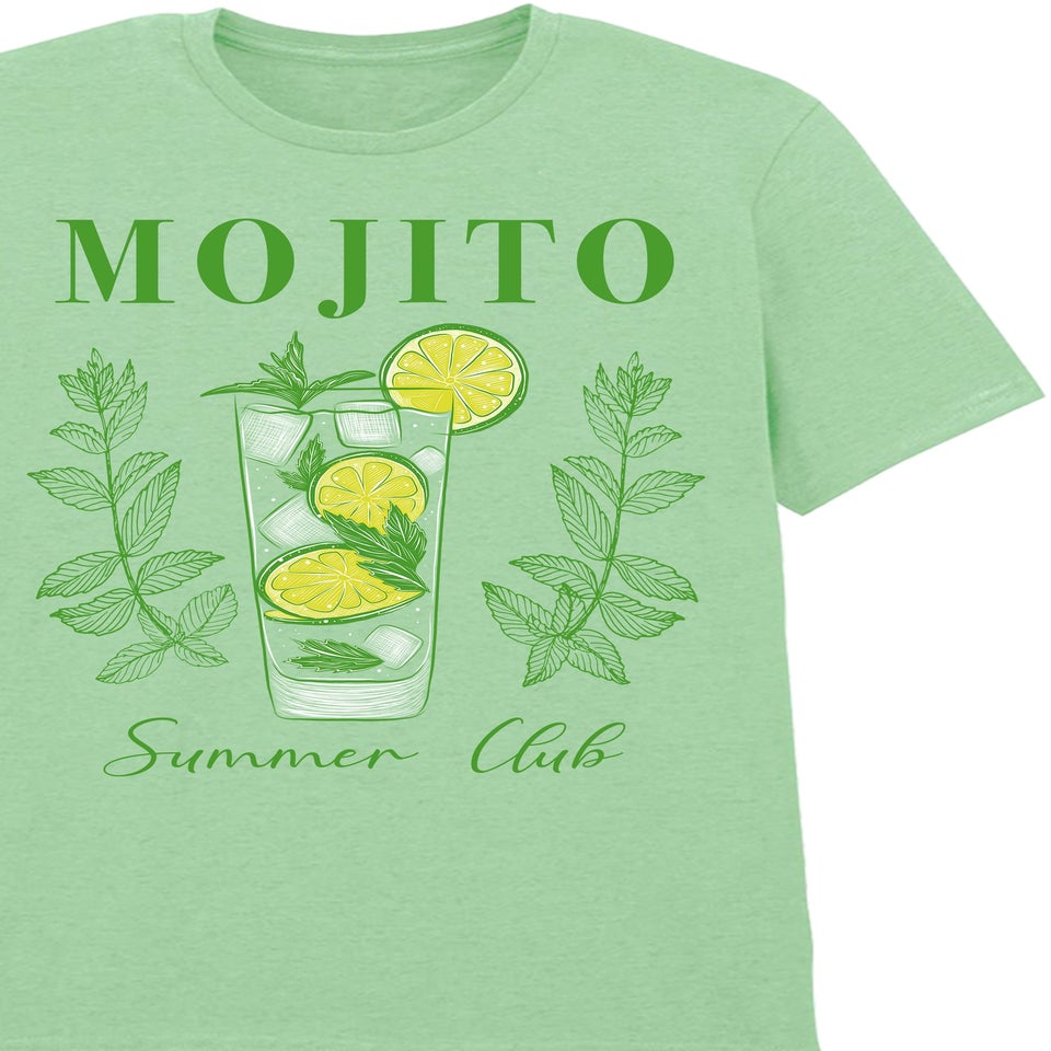 Brands In Mojito Summer Club Mint Boyfriend Fit Graphic T-Shirt