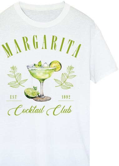 Brands In Margarita Cocktail Club White Boyfriend Fit Graphic T-Shirt