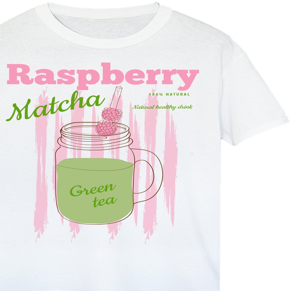 Brands In Raspberry Matcha White Boyfriend Fit Graphic T-Shirt