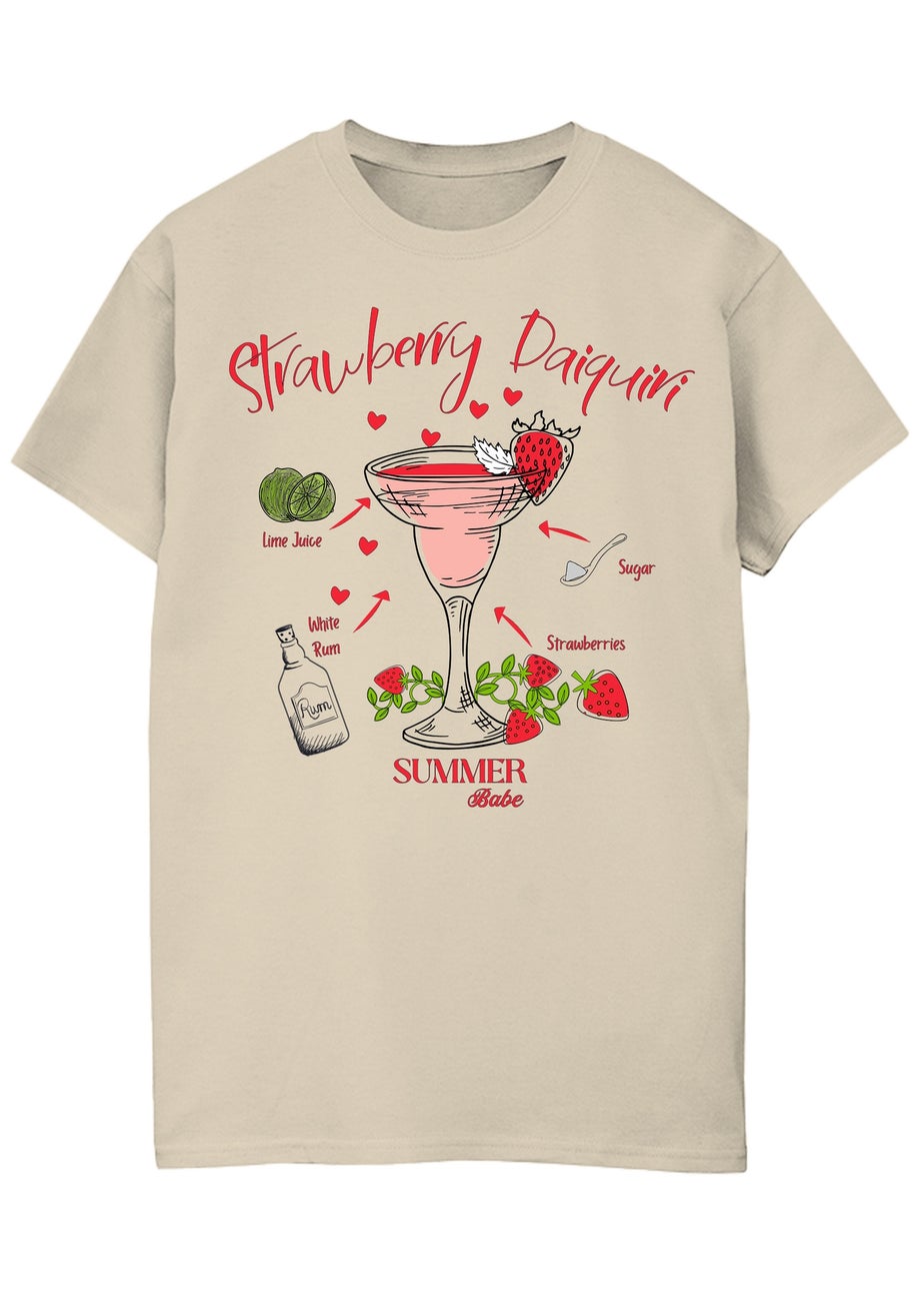 Brands In Strawberry Daiquiri Summer Sand Boyfriend Fit Graphic T-Shirt
