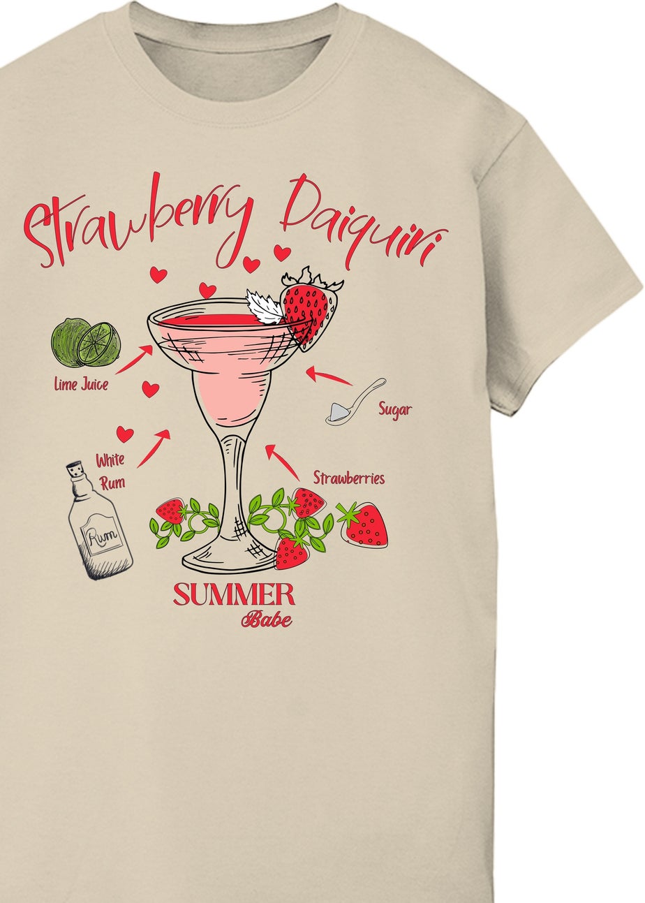 Brands In Strawberry Daiquiri Summer Sand Boyfriend Fit Graphic T-Shirt