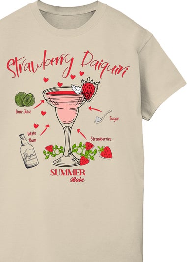 Brands In Strawberry Daiquiri Summer Sand Boyfriend Fit Graphic T-Shirt