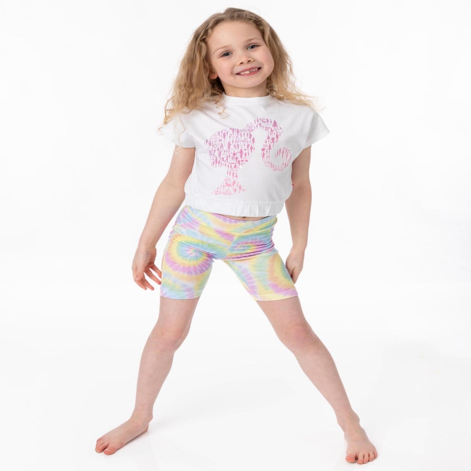 Barbie Kids Tie Dye T-Shirt & Shorts Set (3-10 Years)