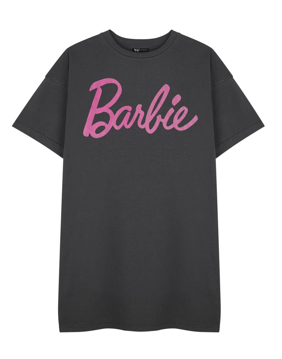 Vanilla Underground Barbie Grey Logo T-Shirt Dress