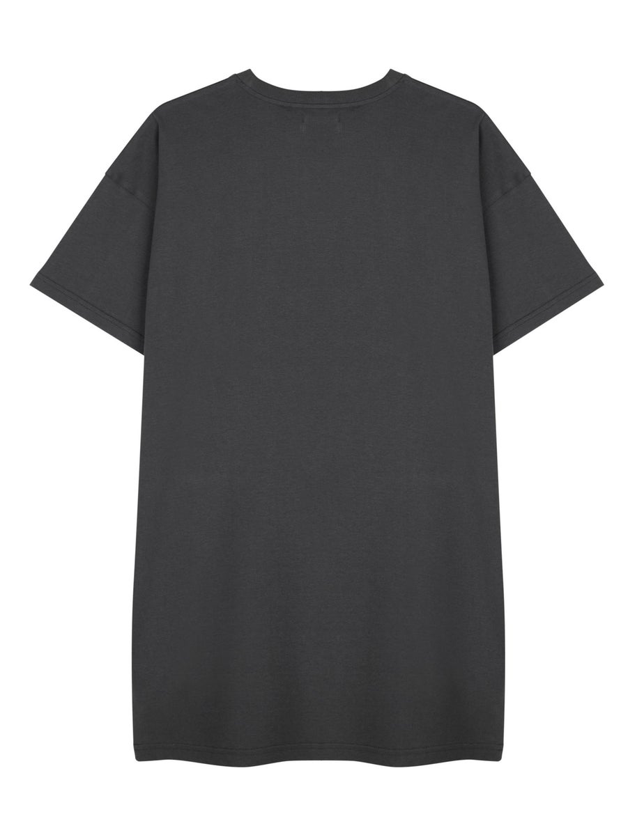 Vanilla Underground Barbie Grey Logo T-Shirt Dress