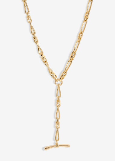 Jon Richard Gold Plated T Bar Necklace