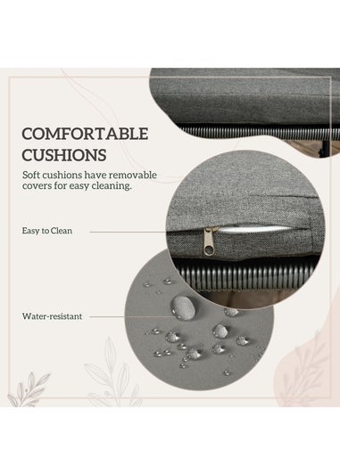 Outsunny Rattan Dining Set Rattan Cube Dining Sets with Spacesaving Design