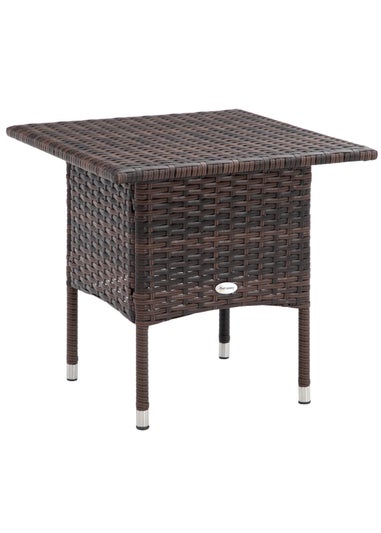 Outsunny PE Rattan Outdoor Coffee Table Easy Match Rattan Side Table