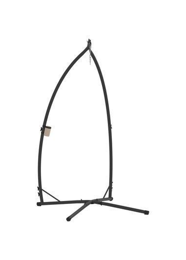 Outsunny Hammock Chair Stand Steel Frame Hammock Stand Only Black
