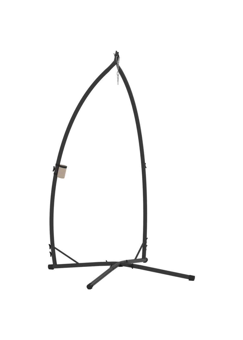 Outsunny Hammock Chair Stand Steel Frame Hammock Stand Only Black