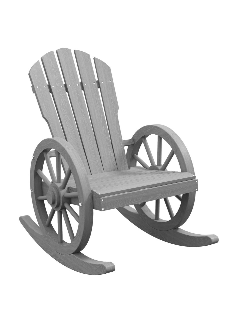 Outsunny Adirondack Rocking Chair Porch Poolside Garden Lounging