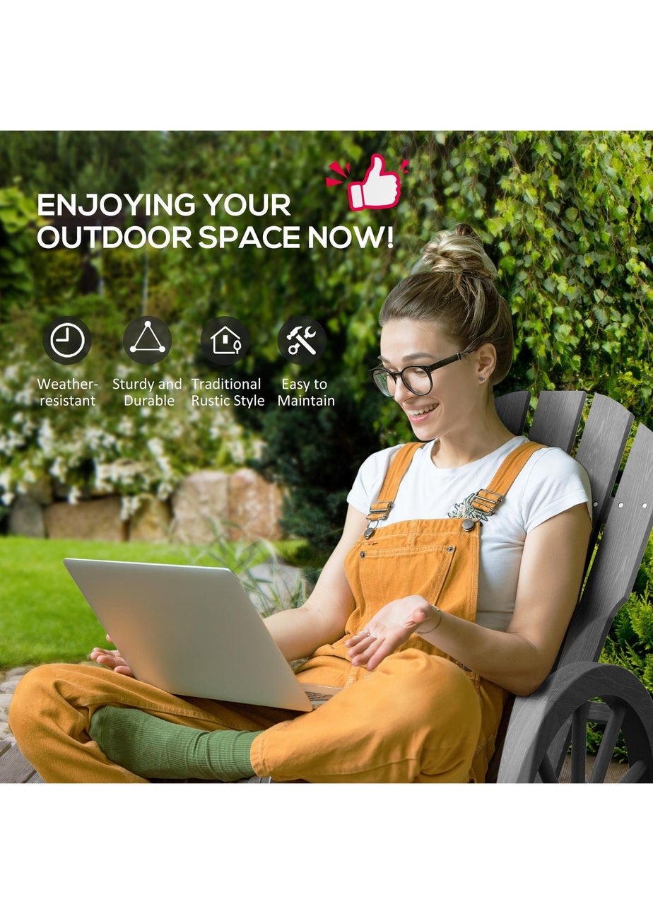 Outsunny Adirondack Rocking Chair Porch Poolside Garden Lounging