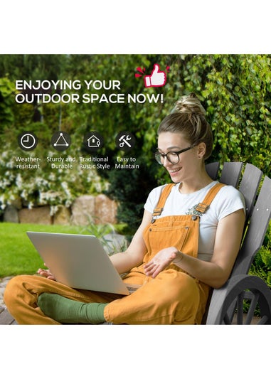 Outsunny Adirondack Rocking Chair Porch Poolside Garden Lounging