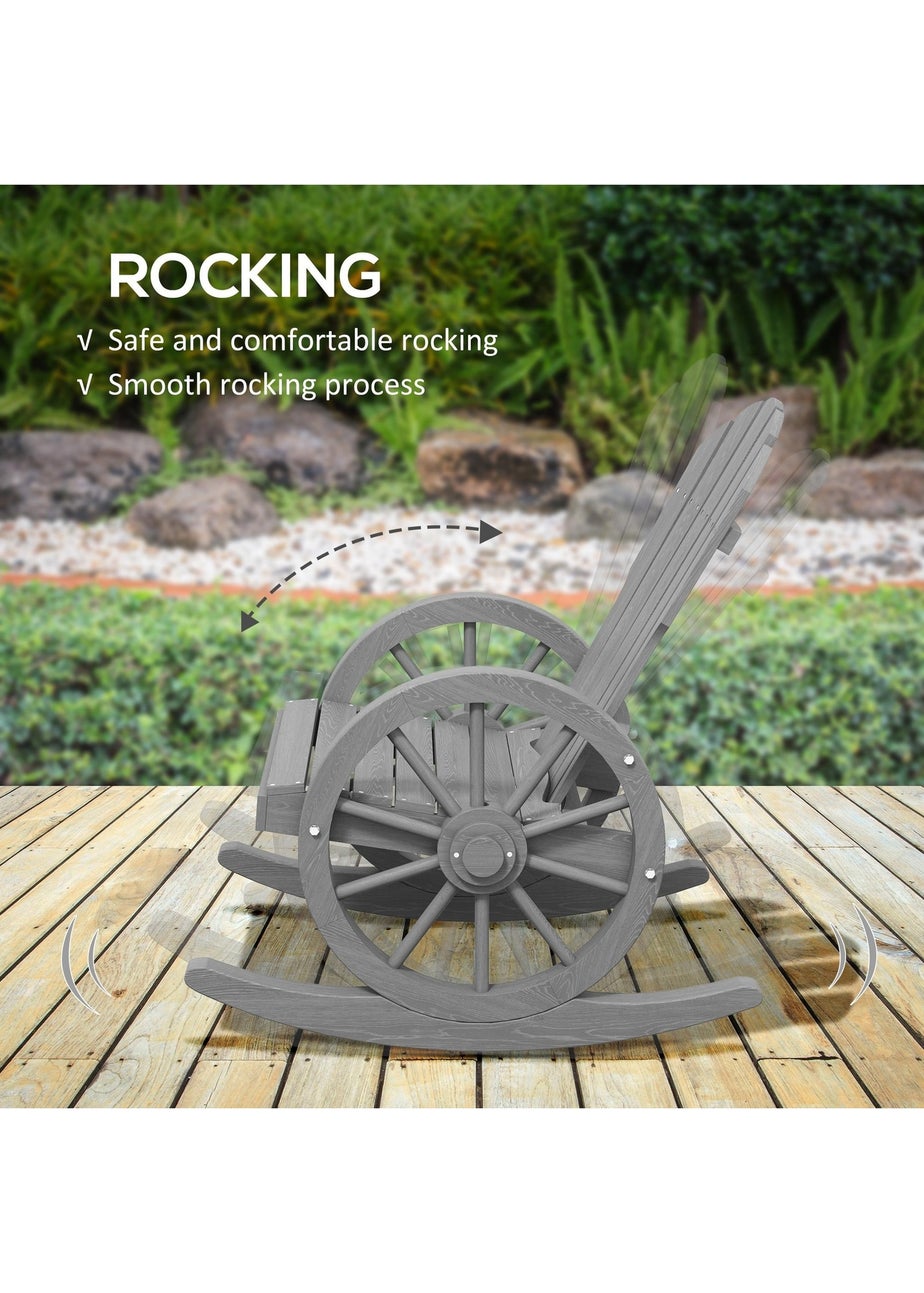Outsunny Adirondack Rocking Chair Porch Poolside Garden Lounging