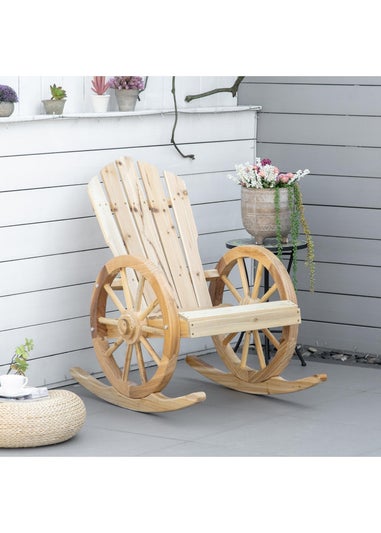 Outsunny Adirondack Rocking Chair Porch Poolside Garden Lounging