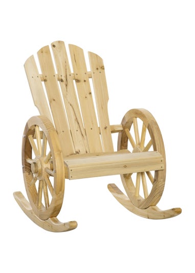 Outsunny Adirondack Rocking Chair Porch Poolside Garden Lounging