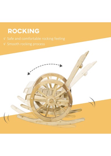 Outsunny Adirondack Rocking Chair Porch Poolside Garden Lounging