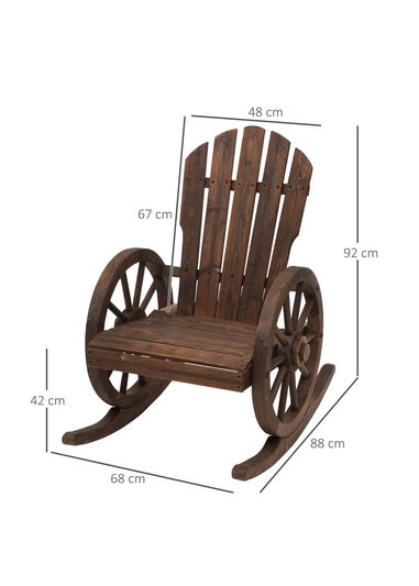 Outsunny Adirondack Rocking Chair Porch Poolside Garden Lounging