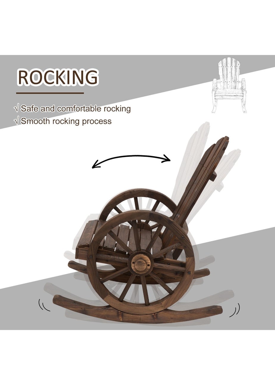 Outsunny Adirondack Rocking Chair Porch Poolside Garden Lounging