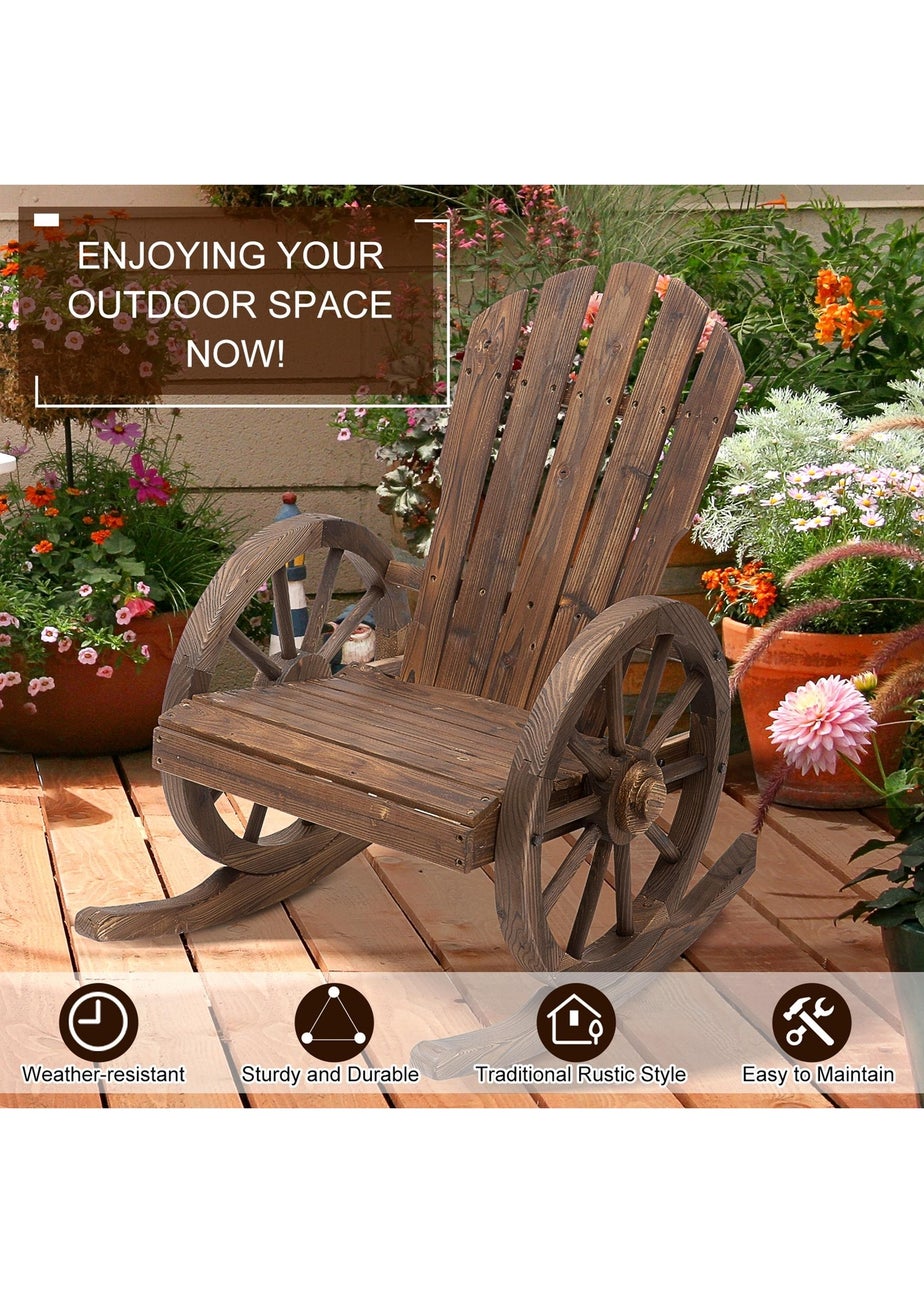 Outsunny Adirondack Rocking Chair Porch Poolside Garden Lounging