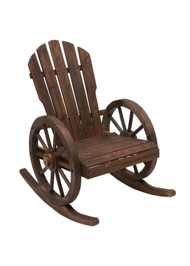 Outsunny Adirondack Rocking Chair Porch Poolside Garden Lounging