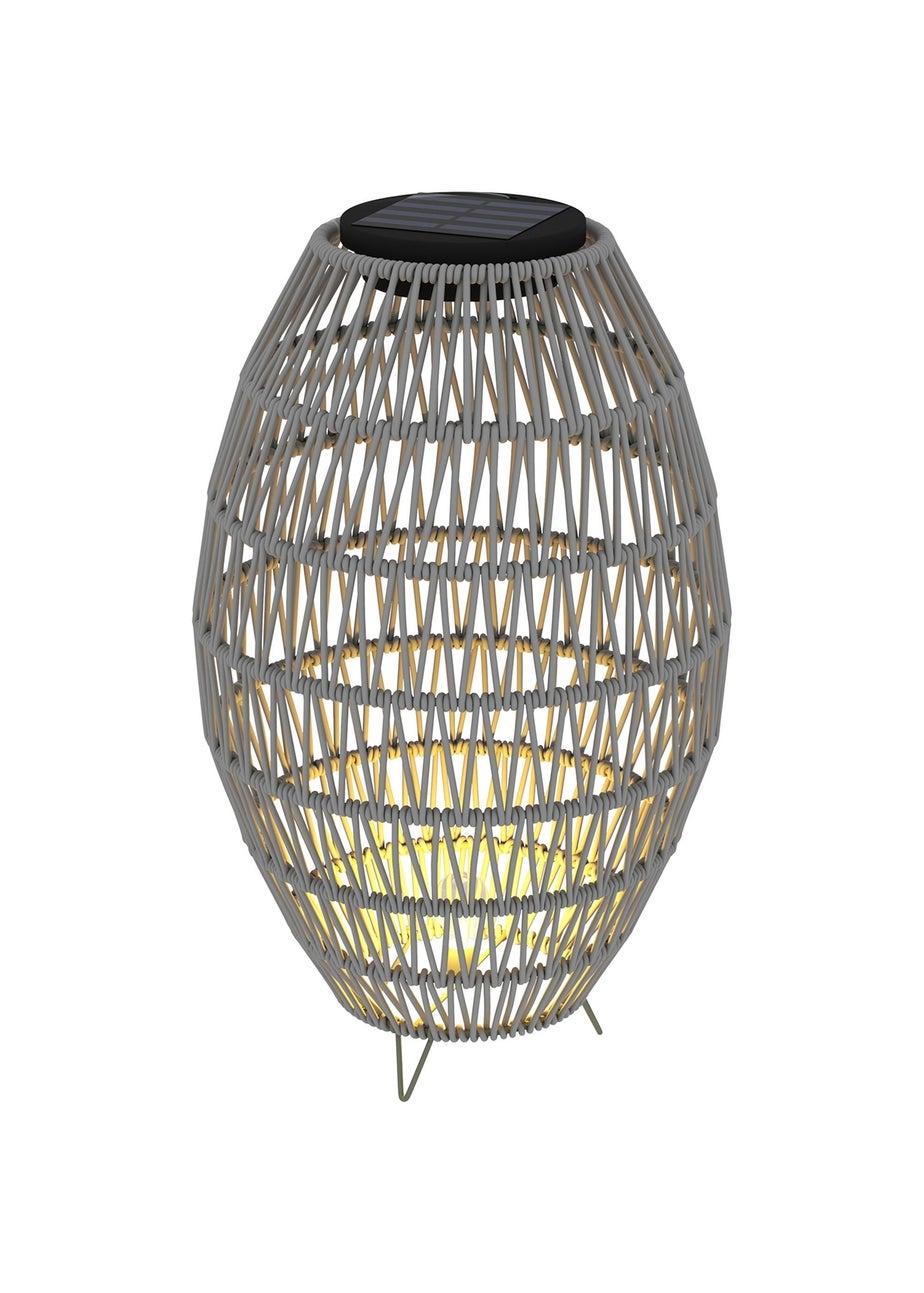 Outsunny Rattan Solar Lamp Auto On Off Garden Lantern