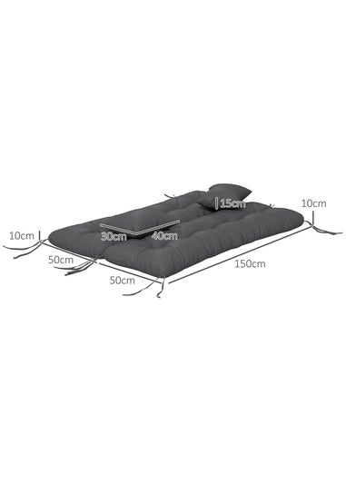 Outsunny Outdoor Back and Seat Cushion with Pillows No Swing