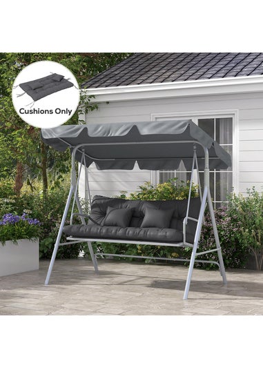 Outsunny Outdoor Back and Seat Cushion with Pillows No Swing